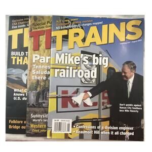 Vtg Lot 3 Trains May Jun Aug 2003 Magazine Railroad Yard Engineer Collect